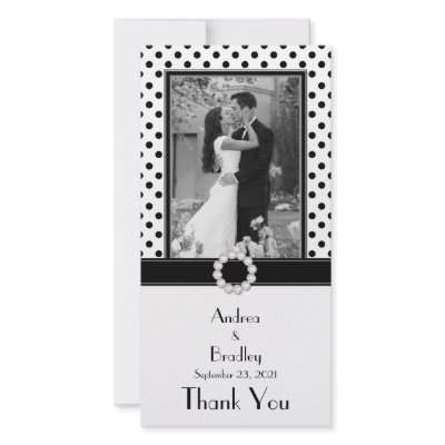Black & White Polka Dot Photocard Picture Card