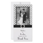 Black &amp; White Polka Dot Photocard Picture Card