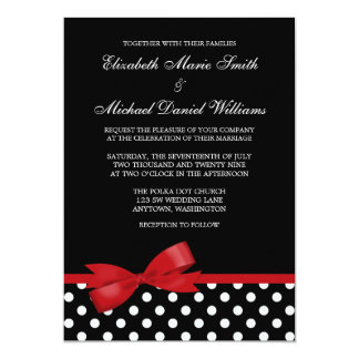 Red and black wedding invitations cheap