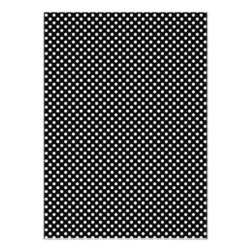 Black white polka dot ribbon Graduation Invitation