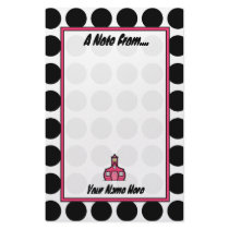 Black & White Polka Dot Teacher Fashion Stationery