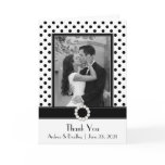 Black & White Polka Dot Thank You Card