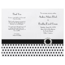 Black & White Polka Dot Wedding Program flyers