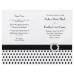 Black & White Polka Dot Wedding Program flyers