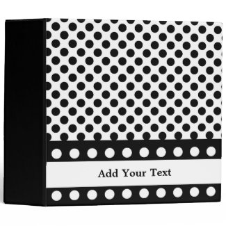 Black & White Polka Dots 3 Ring 2