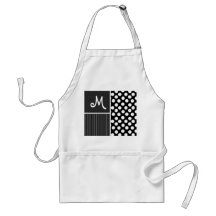 Black & White Polka Dots Aprons