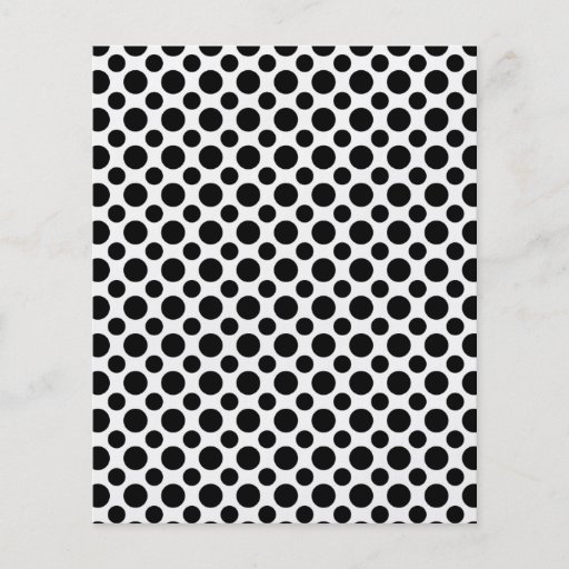 Black White Polka Dots Big and Small Full Color Flyer