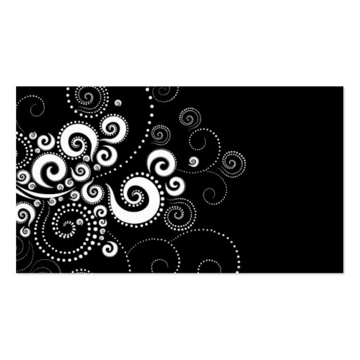 Black & White Polka Dots business card (back side)