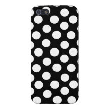 Black & White Polka Dots Cover For iPhone 5