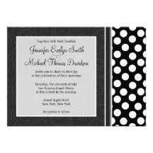 Black & White Polka Dots Invite