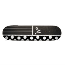 Black & White Polka Dots Skate Boards