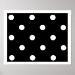 black & white polkadots poster