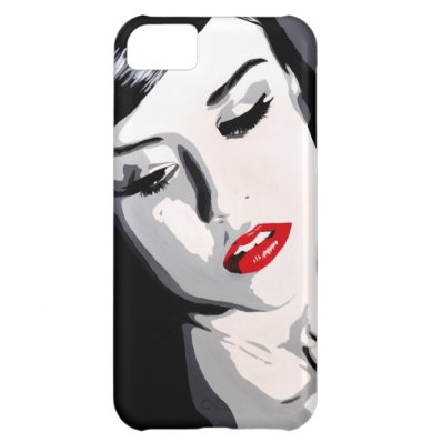black & white pop art portrait 'The Lips Have It' iPhone 5C Cover