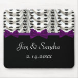 Black White Purple Draped Polka Dots