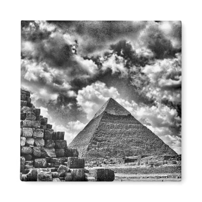 Black & white pyramids fridge magnets by skyfish