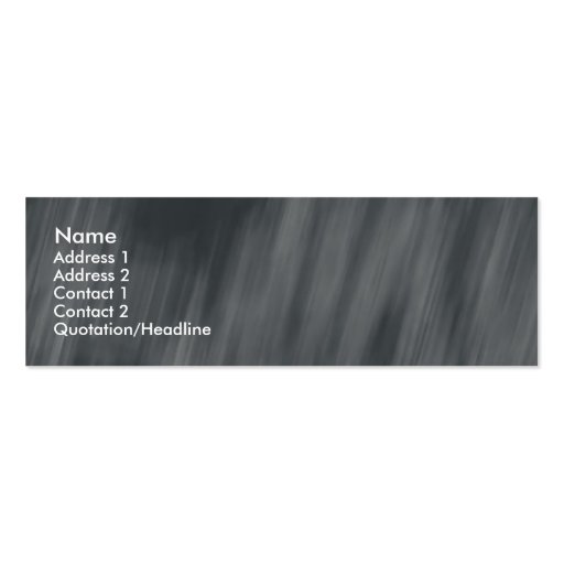 black white rain pattern skinny profile cards business card template (front side)