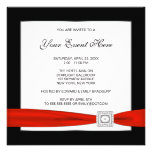 Black White Red All Occasion Invitation Template