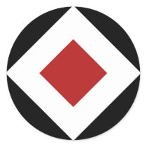 Black, White, Red Diamond Pattern stickers