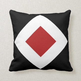 Black, White, Red Diamond Pattern