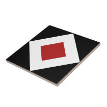 Black, White, Red Diamond Pattern tiles
