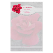 Black White Red Rose Personalized Stationery