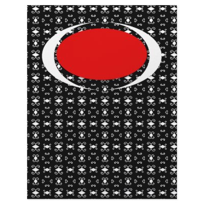 Black White Red Scrapbook or Love Letter Paper Customized Letterhead by snrklz