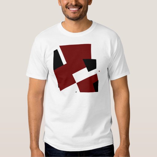 Black,white & Red Squares T Shirt Zazzle