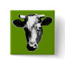 Black & White Retro Cow Graphic Pins