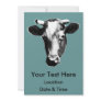 Black & White Retro Cow Graphic Announcement