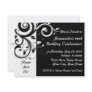 Black+White Reverse Swirl 40th Party Invitations Black+White Reverse Swirl 40th Party Invitations