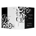 Black + White Reverse Swirl Wedding Binder binders