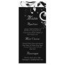 Black + White Reverse Swirl Wedding Menu Rack Card Template