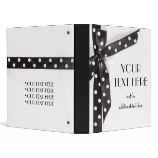 Black & White Ribbon binder