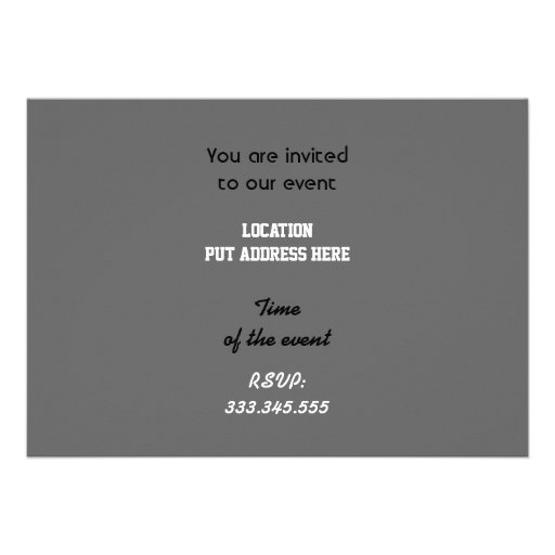Black white Rock star electric guitar wings Invitations