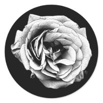 rose, flower, nature, symbol, black, black and white, rosebud, stern, dark, elegant, nice, gift, eerie, computer, graphic, coupe, love, expression, digital, design, houk, cute stickers, stickers, cool stickers, roses, Sticker with custom graphic design