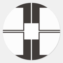 black white round stickers