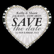 Black & White Save the Date Wedding Stickers stickers