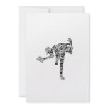 Black & White Scribble Pitcher Personalized Invite