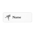 Black & White Scribble Pitcher Return Address Labels