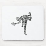 Black & White Scribble Pitcher Mouse Pads