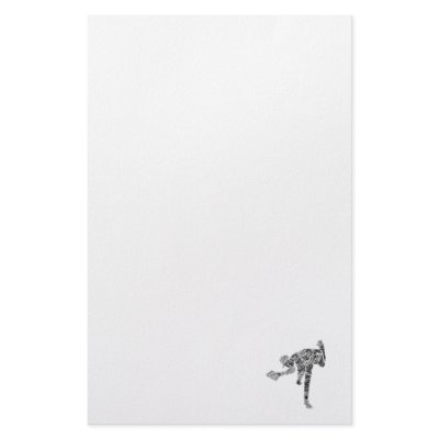 Black & White Scribble Pitcher Custom Stationery by justsports