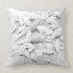 Black & White Seashells Throw Pillow
