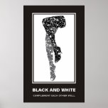 Black white sexy floral legs motivational poster