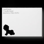 Black & White Silhouette Baby Shower Envelopes