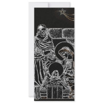 black white silver nativity invitation tall by BlayzeInk black white silver nativity invitation tall