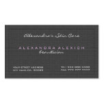 Black & White Simple Linen Texture business cards