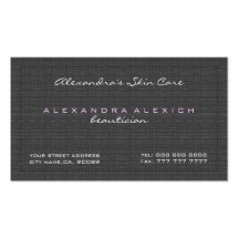 Black & White Simple Linen Texture Business Card Template