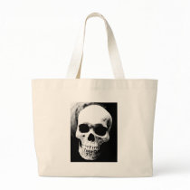 Black & White Skull Tote Bags
