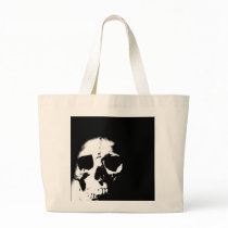 Black & White Skull Tote Bag