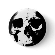 Black & White Skull Buttons